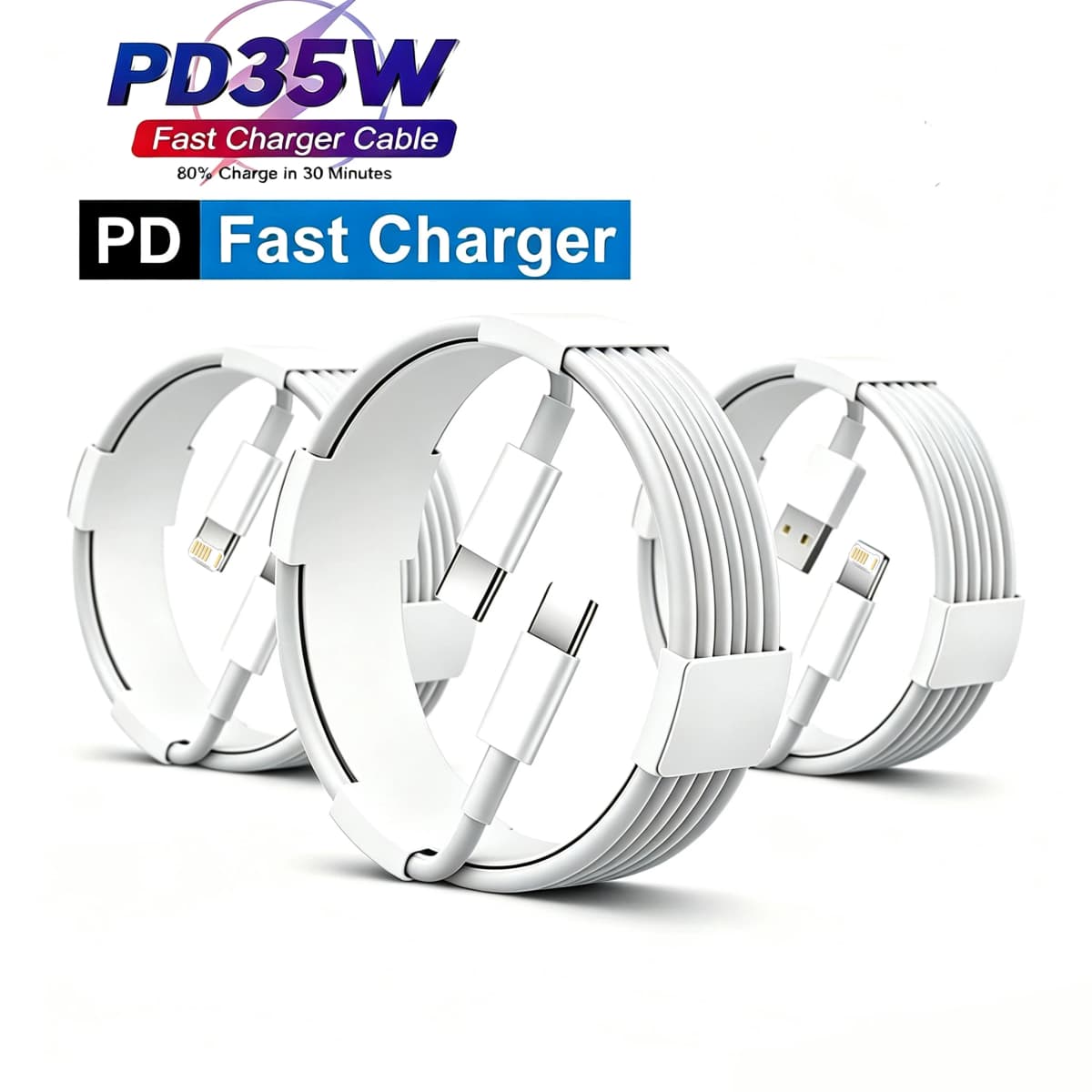 For PD 35W Fast Quick Charger USB Type C For iPhone 15 14 13 12 11 Pro Max Mini Plus XR XS Charging Data Cable Accessories