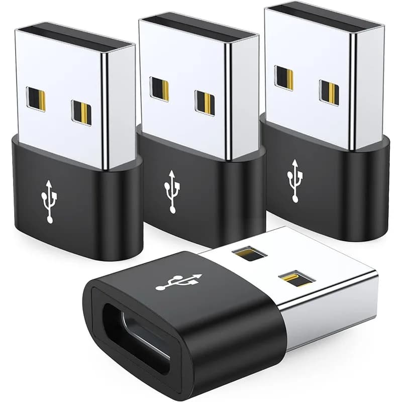 USB 2.0 to Type C Adapter USB C Female to USB A Male Charger Converter OTG Adapter Compatible with for iPhone for iPad Samsung