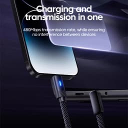 L-Shape 100W Type C to Type c flat data cable fast charging for iPhone 17 16 15 Huawei OPPO Honor