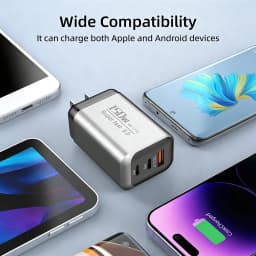 150W Type C Charger Fast Charging Phone Charger Power Adapter For iPhone Samsung Xiaomi EU/US/UK Plug Quick Charge Wall Charger