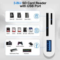 For iPhone Card Reader SD TF Card Reader Adapter for Camera Samsung Xiaomi iPad USB Memory Card Reader Trail Game Camera Viewer