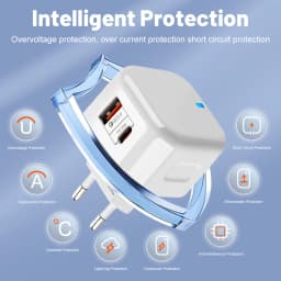 20W PD Dual Ports Wall Charger Type-C USB C PD Phone Fast Charger Super Quick Charging Power Adapters EU/US/UK Plug For iPhone