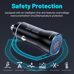 75W USB C Car Charger Dual Ports Type C PD Charger In Car Fast Charge Adapter For iPhone 15 14 Xiaomi Samgsung Car Phone Charger