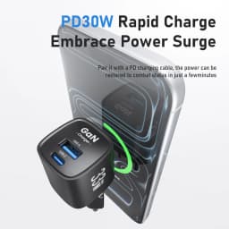 33W GaN USB C Chagrer Mini Portable PPS PD QC Fast Charging USB Travel Charger for IPhone 17 16 Pro Max IPad Samsung S23 Ultra