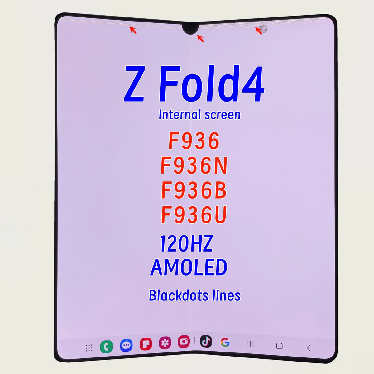 7.6" For Samsung Original Z Fold4 5G AMOLED Screen F936B F936U SM-F936DS F936 Fold 4 LCD Display Touch Screen Digitizer Assembly