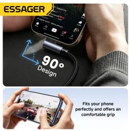 Essager 100W Type C To Type C Cable Dual 90 Degree Elbow PD Fast Charging For MacBook Pro iPhone 17 16 Samsung Huawei USB C Wire
