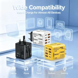 8‑in‑1 GaN 240W PD Desktop Charger 4PD 4USB Multi‑Port Power Adapter For iPhone 16 Xiaomi Samsung Notebook EU US Plug