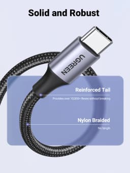[2 Pack] UGREEN 3A USB Type C Cable Fast Charging for iPhone 15 Xiaomi Samsung USB C Data Cord USB A to USB C Charger Cable 3A