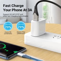 Vention Micro USB Cable 3A Nylon Fast Charger USB Type C Data Cable for Samsung Xiaomi LG Android Micro USB Mobile Phone Cables