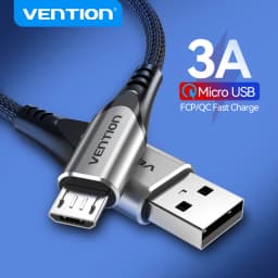 Vention Micro USB Cable 3A Nylon Fast Charger USB Type C Data Cable for Samsung Xiaomi LG Android Micro USB Mobile Phone Cables