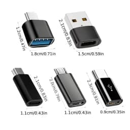 USB C OTG Optional (10 Sets) (8 Sets)/USB C OTG to C Adapter/Mini to C/Micro to C/Multi-Adapter for Smartphones, Laptops, Camer