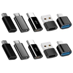 USB C OTG Optional (10 Sets) (8 Sets)/USB C OTG to C Adapter/Mini to C/Micro to C/Multi-Adapter for Smartphones, Laptops, Camer