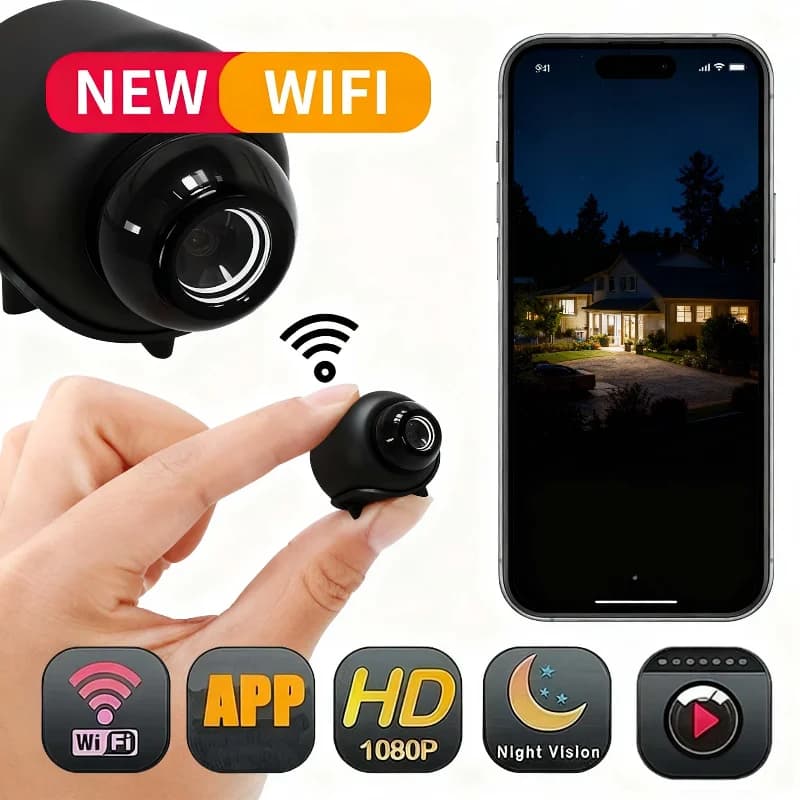 Mini Camera 1080P HD WiFi Wireless HD Night Vision Camera Home Remote Camera Kids Pet Safety Monitoring Audio Video Recorder