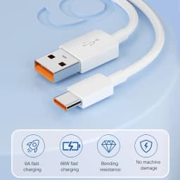 NNBILI 3Pcs 6A USB Cable USB Type C Super Fast Charging For Huawei P40 P30 For Xiaomi Samsung Data Quick Charging Type C Cables