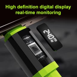 New··240W USB C Cable With Power Display Fast Charging Charger For Phones Type C Cord 1-2m