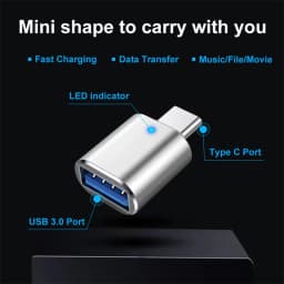 NNBILI Converters USB3.0 to Type C Male Adapter USB A to USBC Connector OTG Type C Car Charging Adapter for MacBook Mobile Phone