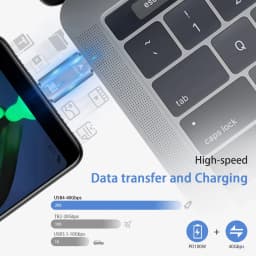 NNBILI USB4.0 40Gbps USB C OTG Adapter PD 100W Type C Male to Type C Male Fast Charging 3.1 Type C 10Gbps Converter Data Adapter