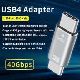 NNBILI USB4.0 40Gbps USB C OTG Adapter PD 100W Type C Male to Type C Male Fast Charging 3.1 Type C 10Gbps Converter Data Adapter