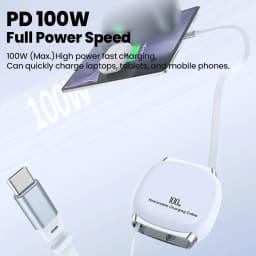 100W Type C to Type C Fast Charging Retractable Cable For iPhone 17 16 Xiaomi 15 USB C Quick Charge Car Kit Portable Charge Cord
