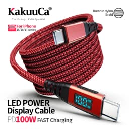 100W USB-C Fast Charging Cable, 480Mbps Speed, USB-IF Certified, For Apple iPhone 17/16/15, iPad,MacBook, Samsung, Tablets