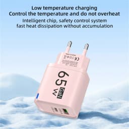 PD 65W USB C Fast Charger Quick Charge Wall Adapter For iPhone 16 17 Xiaomi Samsung Huawei OnePlus EU US UK Plug Travel Charger