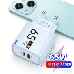 PD 65W USB C Fast Charger Quick Charge Wall Adapter For iPhone 16 17 Xiaomi Samsung Huawei OnePlus EU US UK Plug Travel Charger