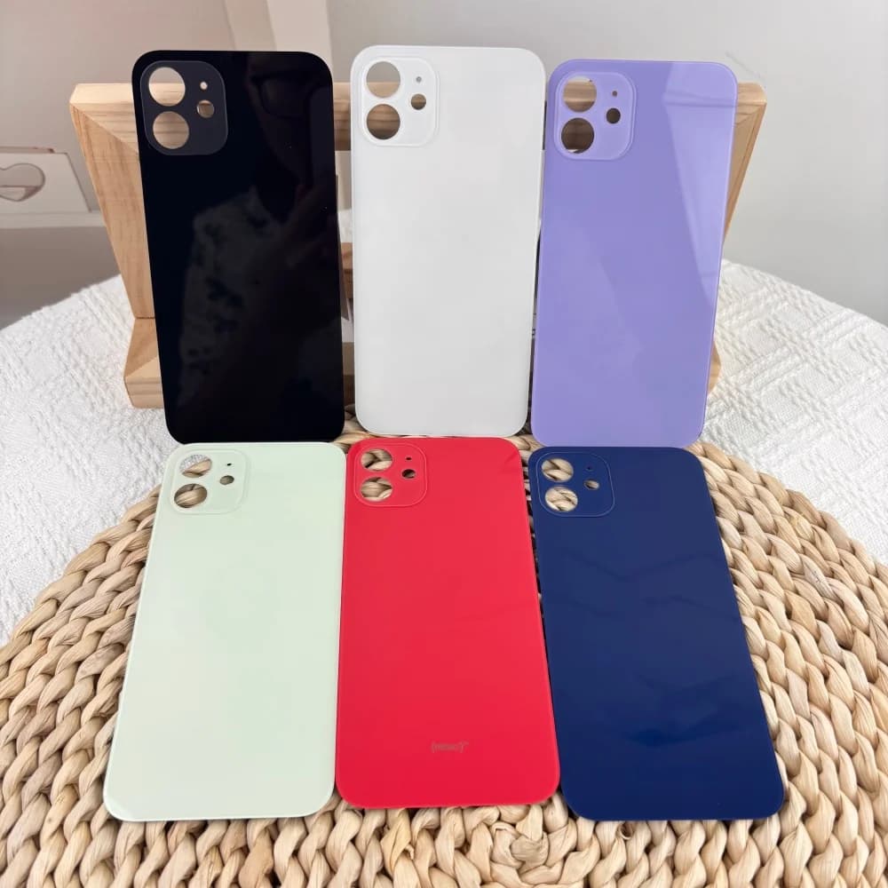 Replacement Back Glass Cover For Apple iPhone 12 Rear Housing Battery Door Panel Repair Parts Phone Case Multiple Color Options