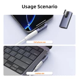 SUNKANDI USB4.0 40Gbps OTG Adapter 240W Fast Charging Converter 90-Degree USB Type-C Data Cable for MacBook Laptop Phone 8K60Hz