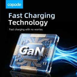 Copode 10-in-1 GaN USB-C Desktop Charging Station PD+QC Digital Display Fast Charger for Laptop Tablet Phone