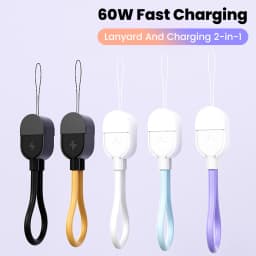 NNBILI 16CM Short Cable Keychain PD 60W C to C Cable Fast Charging For iPhone 15 16 Samsung Xiaomi Power Bank USB C Data Cord