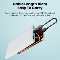 NNBILI 16CM Short Cable Keychain PD 60W C to C Cable Fast Charging For iPhone 15 16 Samsung Xiaomi Power Bank USB C Data Cord