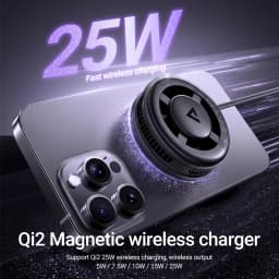 ACEFAST Qi2 25W Magnetic Cooling Fast Charging Wireless Charger For Gaming 2 in 1 Cooler Radiator Phone Adapter For iPhone 17 16