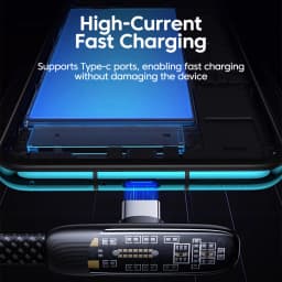 PD60W USB C Fast Charging Right Angle Cable Flat Nylon Braided Type C Port 90 Degree Elbow Data Line For iPhone 15 16 17 Samsung