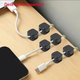Magnetic Wire Clips Adhesive Cable Holder Under Desk Cable Management Home Office Cord Organizer Magnetic Cable Organizer