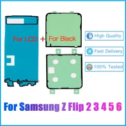 For Samsung Galaxy Z Flip 4 5 6 2 3 Full Sets Sticker Front Inner Screen LCD +Back Cover Waterproof Adhesive Glue Tape
