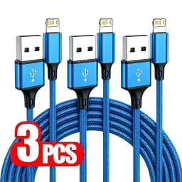 3PCS 20W USB Fast Charging Nylon Braided Cable For iPhone 11 12 13 14 Pro Max X XR XS Max SE Quick Charge USB-A Data Sync Cables