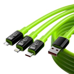 3 in 1 240W Fast Charging Cable Suitable For Micro USB Type C Charging Cable Multiple USB Ports Suitable For iPhone Huawei