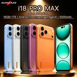 SURGAZE 2026 High Performance I18 Pro Max Smartphone 16GB+1TB 5000mAh 6.8Inch 5G Dual SIM Global Version Mobile Phone Arrival