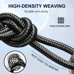 90 Degree PD 100W USB C Fast Charging Braided Cable For iPhone 15 16 17 Samsung Huawei Honor Xiaomi Redmi POCO Type C to Type C