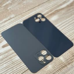 1PCS Large Hole Rear Glass Solid Color Suitable for Phone 13 14 Pro Max Back Cover Glass Repair Rear Tempered Glass