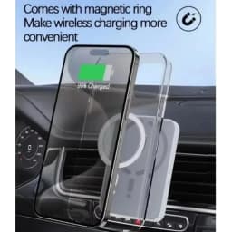 Magnetic Car Wireless Charger Mount 15W Fast Charging For iPhone 12 13 14 15 16 Samsung Qi Phone 360 Rotation Vent Clip No Cable