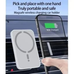 Magnetic Car Wireless Charger Mount 15W Fast Charging For iPhone 12 13 14 15 16 Samsung Qi Phone 360 Rotation Vent Clip No Cable
