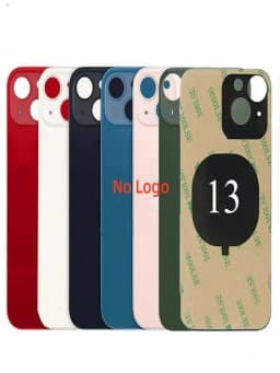 Back Glass For iPhone 13 Mini-13 Back Cover Glass Fast Replacement Housing Battery Cover Big Hole Rear Glass with Glue