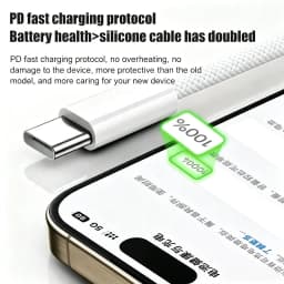 10PCS USB A Cable to USB C 120W Fast Charging Charger Cable Supports Fast Charging For iPhone 17 16 15 Samsung Huawei Xiaomi Etc