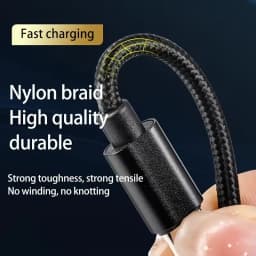 USB Type C Fast Charging Cable For Samsung Xiaomi Redmi POCO Honor Nylon Braided Quick Charge Cables For iPhone 15 16 17 Pro Max