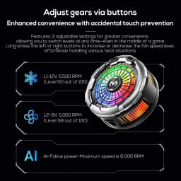 MEMO CX26 Magnetic / Clip AI Semiconductor Freeze Refrigeration Phone Cooler 12V/2.5A Digital Display Fast Cooling Fan Radiator