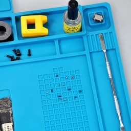 Magnetic Soldering Station Mat Antistatic High Temperature Resistance Silicone Work Mat for Electronic Phone Laptop Watch Repair