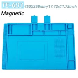 Magnetic Soldering Station Mat Antistatic High Temperature Resistance Silicone Work Mat for Electronic Phone Laptop Watch Repair