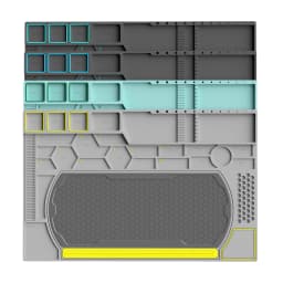 Heat Resistant Solder Mat Insulation Phone Repair Mat Screw Silicone Table Mat Set for Work Desk Maintenance Size 600MM*328MM