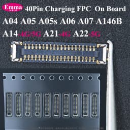 40Pin Charging FPC on MainBoard For Samsung A14 A07 A06 A05 A05S A04 A146B A22 5G A21 4G FPC Connector Port